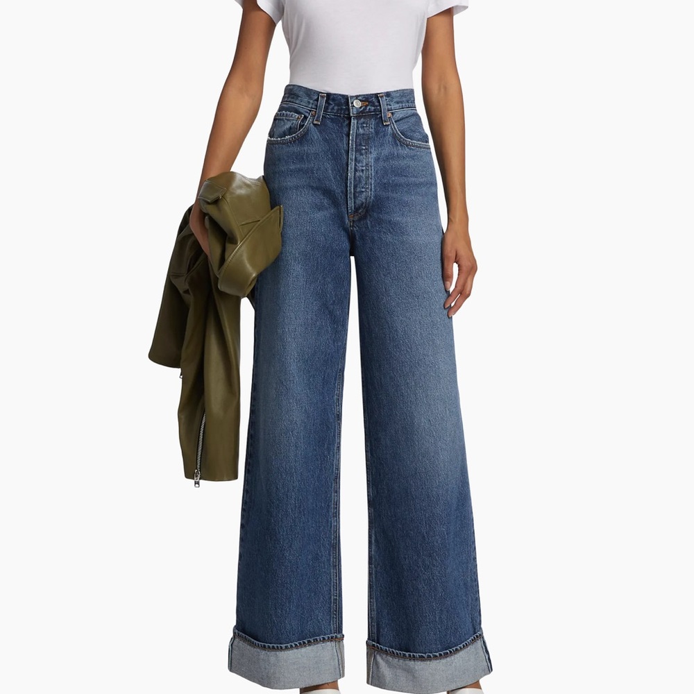 Classic Blue Wide-Leg Jeans